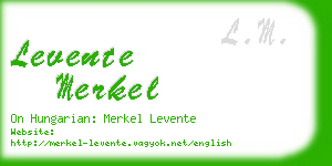 levente merkel business card